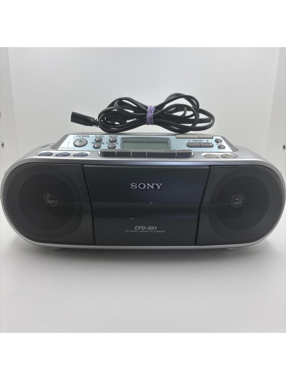 Sony CFD-S01 Compact Disc Digital Audio AM/FM CD-R/RW Playback Cassette Radio